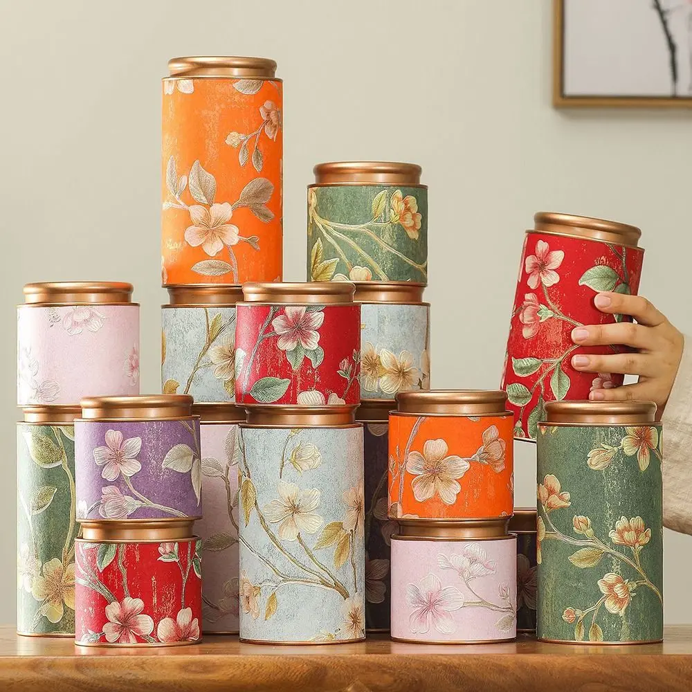 Tinplate Tea Storage Can for Household Use