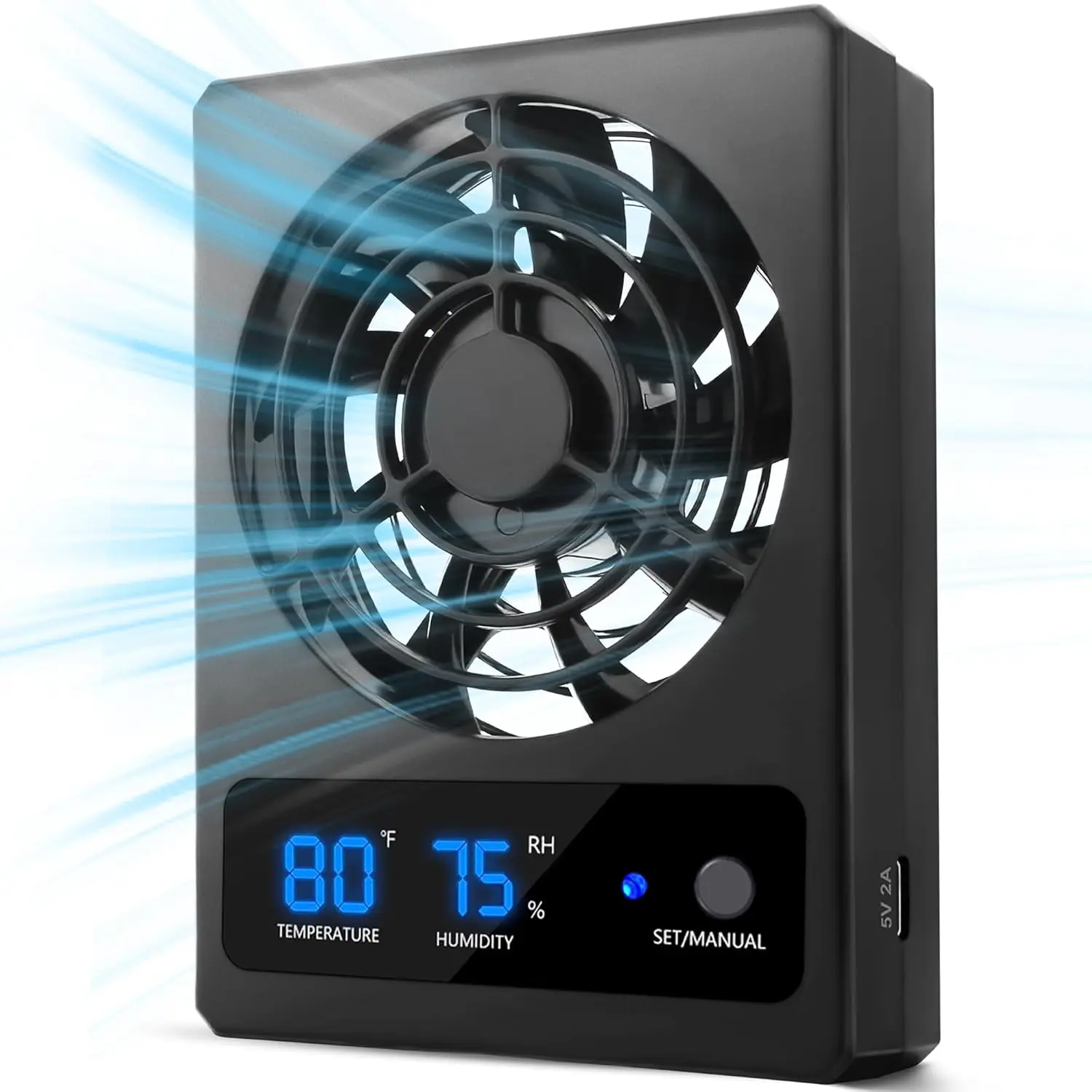 USB interface ventilation, heat dissipation, cooling, humidity, reptile feeding tank fan