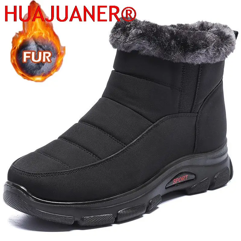 

Ботинки женские зимние на плоской подошве, водонепроницаемые, на молнии