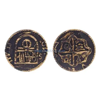 P9FC Moneta da 100 pezzi con denominazione Gemme Forniture per feste per bambini Moneta d'oro pirata