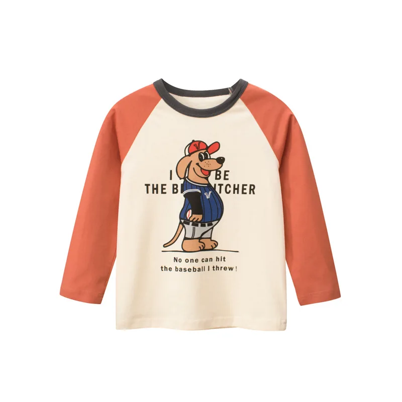 

2-8T Infant Boys T Shirt Toddler Kid Tshirt Autumn Winter Clothes Cotton Basic Top Long Sleeve Childrens Tee Cute Outfit