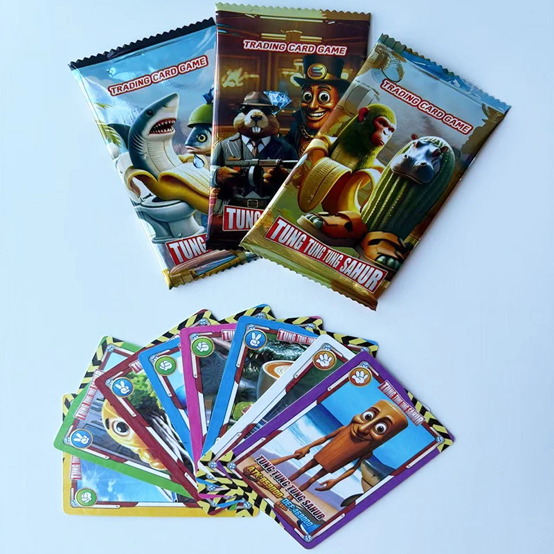 Cartes à Collectionner Italian Brainrot Trading Cards Tung Tung Tung Sahur Tralalero Tralala Collection Card Game Collectible Cards Toy Christmas Gifts