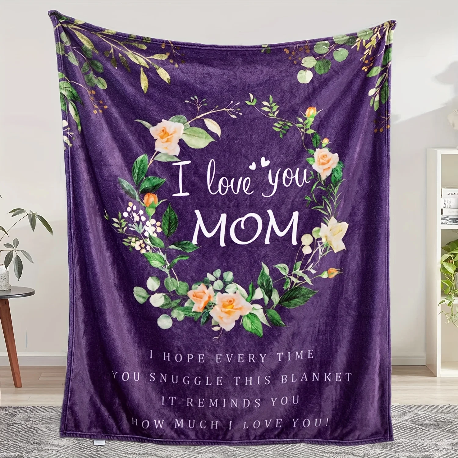 1pc Warm and Cozy Flannel Blanket for Mom - Perfect Gift for Birthdays and Special Occasions 4