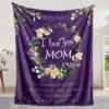 1pc Warm and Cozy Flannel Blanket for Mom - Perfect Gift for Birthdays and Special Occasions 4