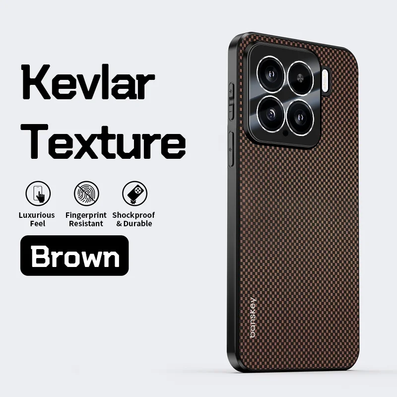 Carbon Fiber Kevlar Pattern Shockproof Phone Case with Camera Protection