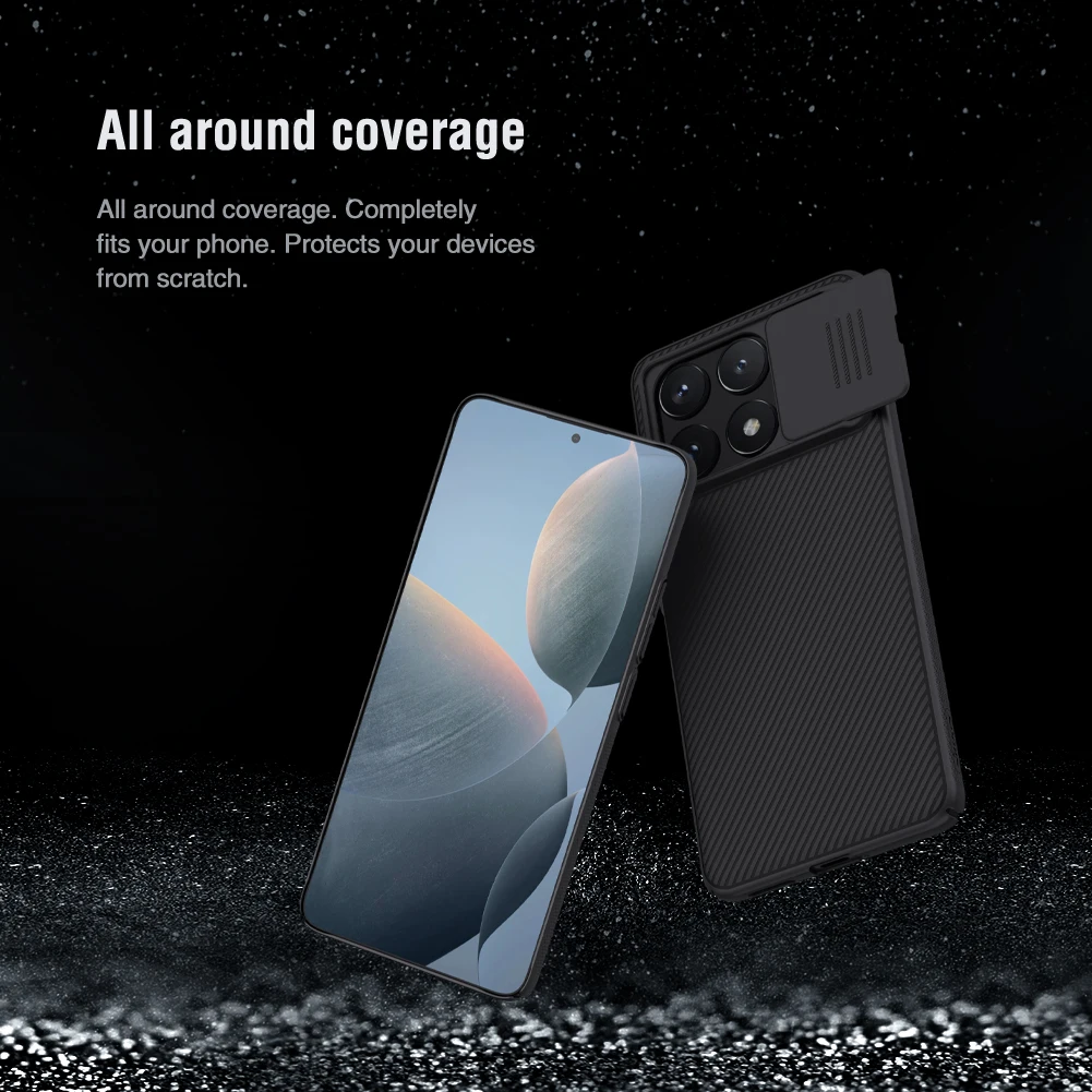 Nillkin Case for Xiaomi Poco X6 Pro 5G Shockproof Phone Cases with Slide Camera Cover 6