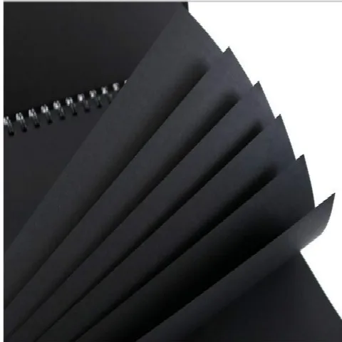 New Black Card Book A4 120 Pages Black Card Paper Inner Page Coil Book Graffiti A3 Photo Album DIY Black Sketchbook Notebook