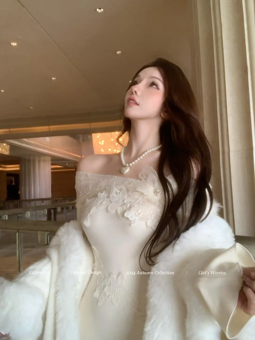 Vestidos de punto nuevos de otoño e invierno para mujer, cuello alto, manga acampanada, encaje de retazos, corte sirena, moda coreana, Vestidos para mujer