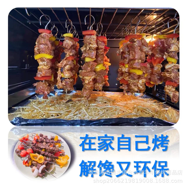 20Db 304 Rozsdamentes Acél Grillező Jelző Kemence Gyűrű 9 Alakú Jel Horgos Nyárs Birka Kacsa Nyak Sült D - Image 4