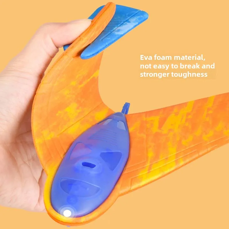 Children's Catapult Foam Aircraft Toys Safety EVA Boomerang Flying Glider Parent Kids Outdoor Sports Sound Light Flying Disc Toy