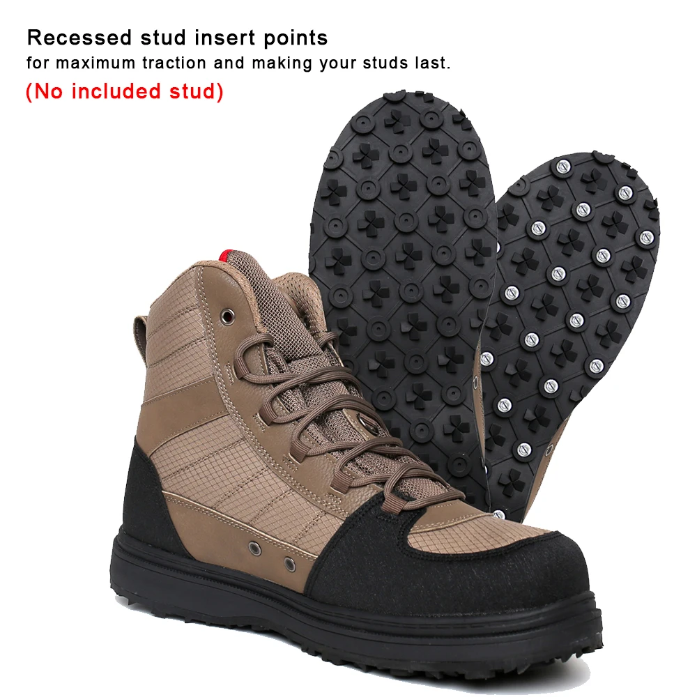 Men's Fishing Wading Waders Boots Rubber Sole Lightweight Anti-Slip Hunting Rubber Bottom Waders Shoes