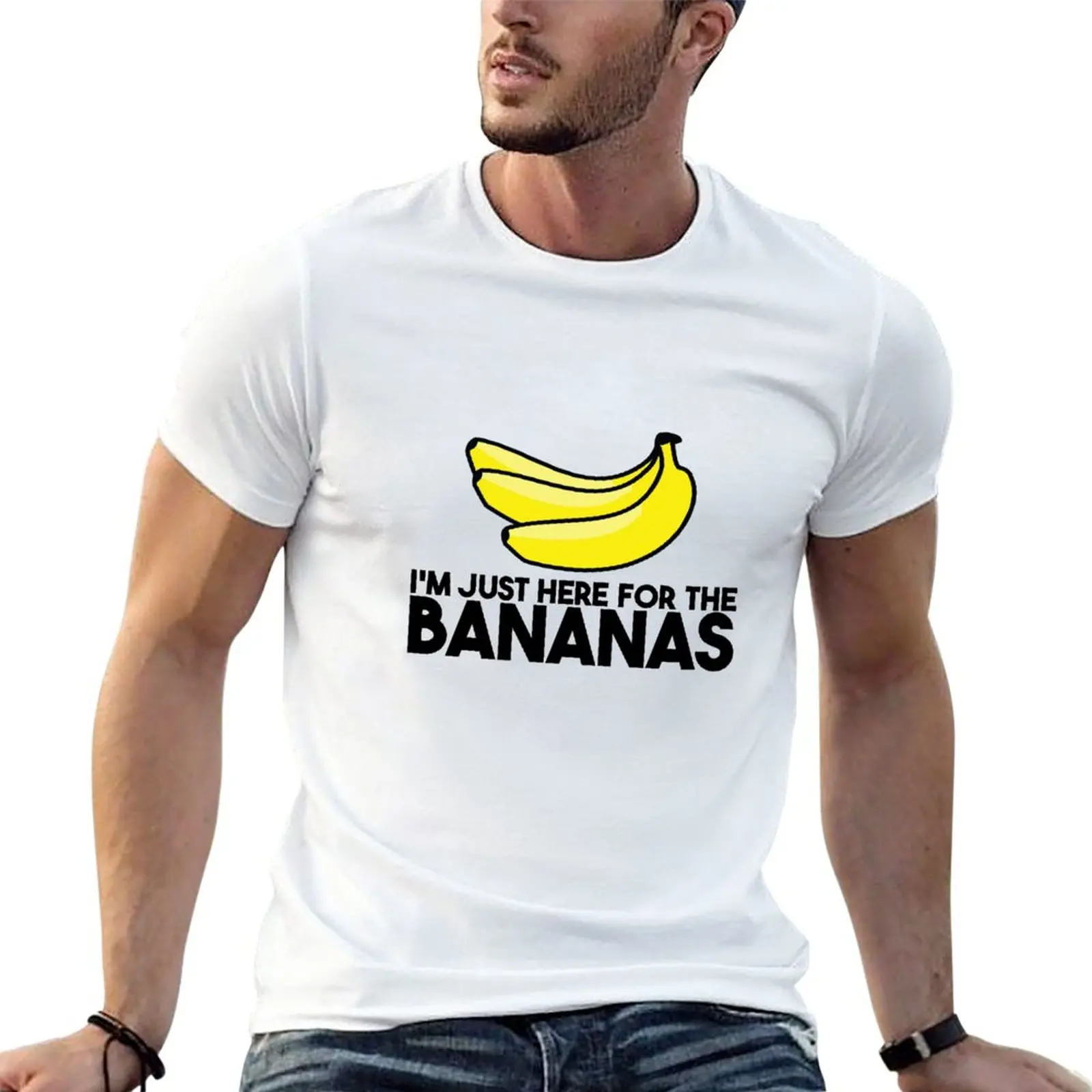 

New I'm Just Here for The Bananas-Funny Fruit-Banana Lovers-Bananer T-Shirt Short sleeve tee men workout shirt