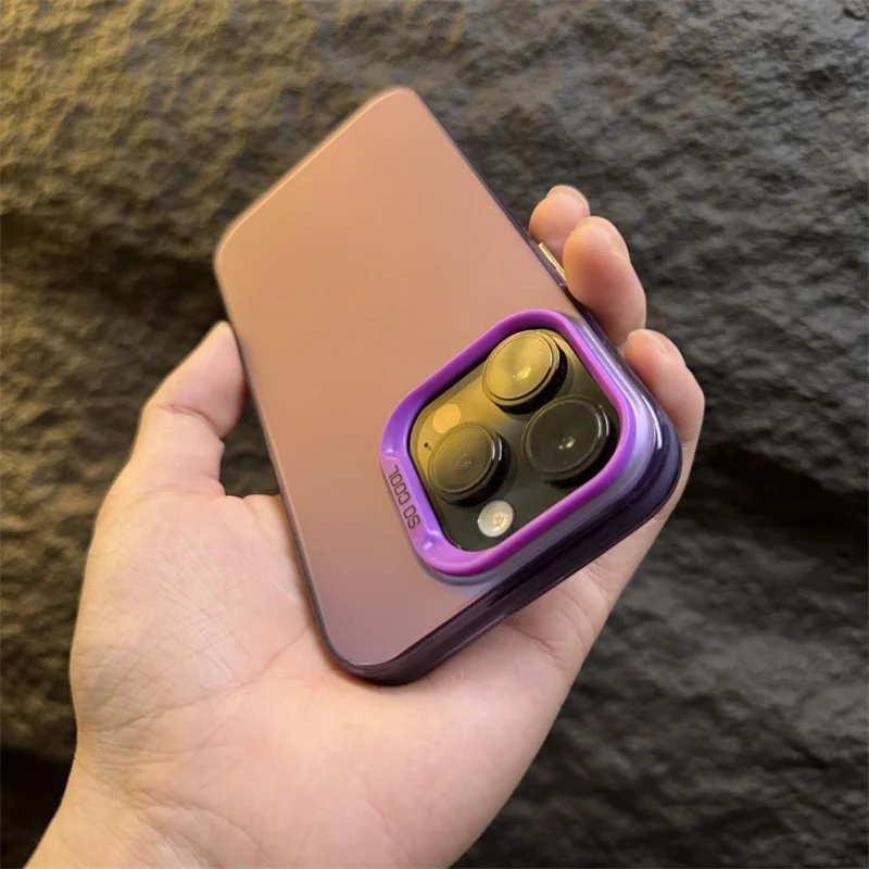 Laser Metallic Aurora Matte Clear Case For iPhone 11 12 13 14 15 Plus Pro Max XR XS X Hard Shockproof Bumper Cover Gift_voghion.com