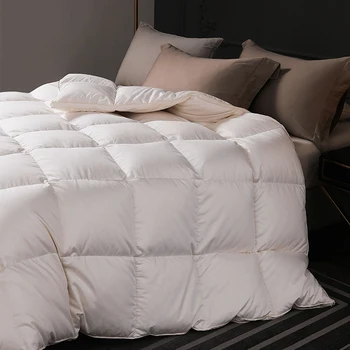 Luxurious Comforter Quilts Duvets For winter bed duvet 2 people double Filled with high-end Pure 95% 5A Grade White Goose down