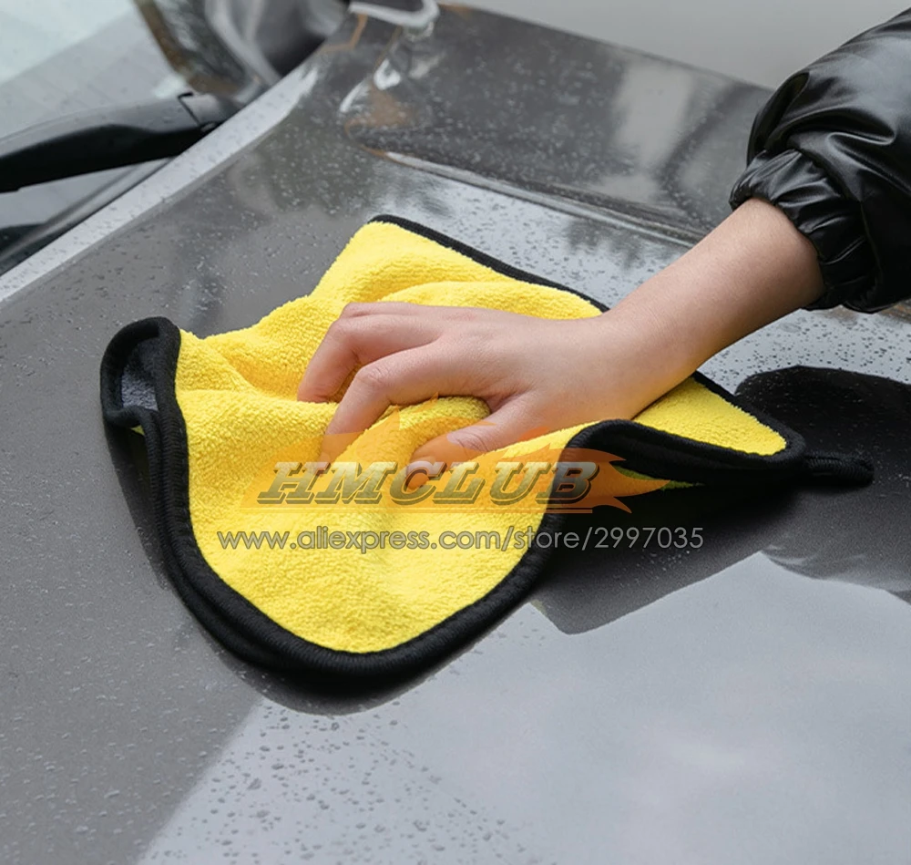 Microfiber Cleaning Towel Thicken Soft Drying Cloth Car Body Washing Towels Double Layer Bodywork Clean Rags 30cm 40cm 60cm