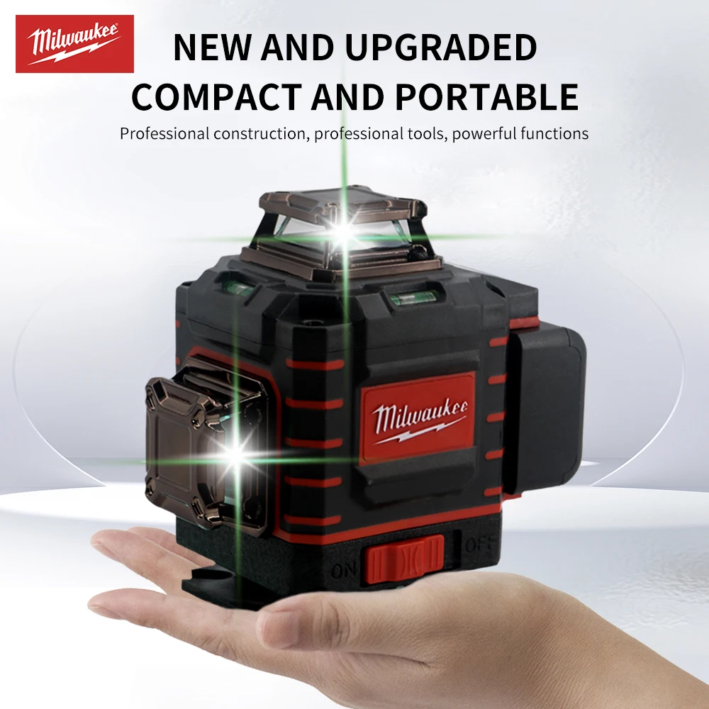 Milwaukee 4D 16 Lines Green Beam 360° Self-leveling Laser Levels Horizontal And Vertical Professional Laser Level Tool 3