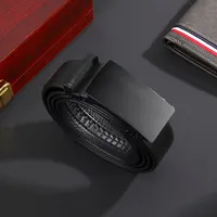 Hommes en cuir ceinture en métal voiture automatique boucle ceinture de travail de haute qualité hommes 120cm ceinture en cuir 4