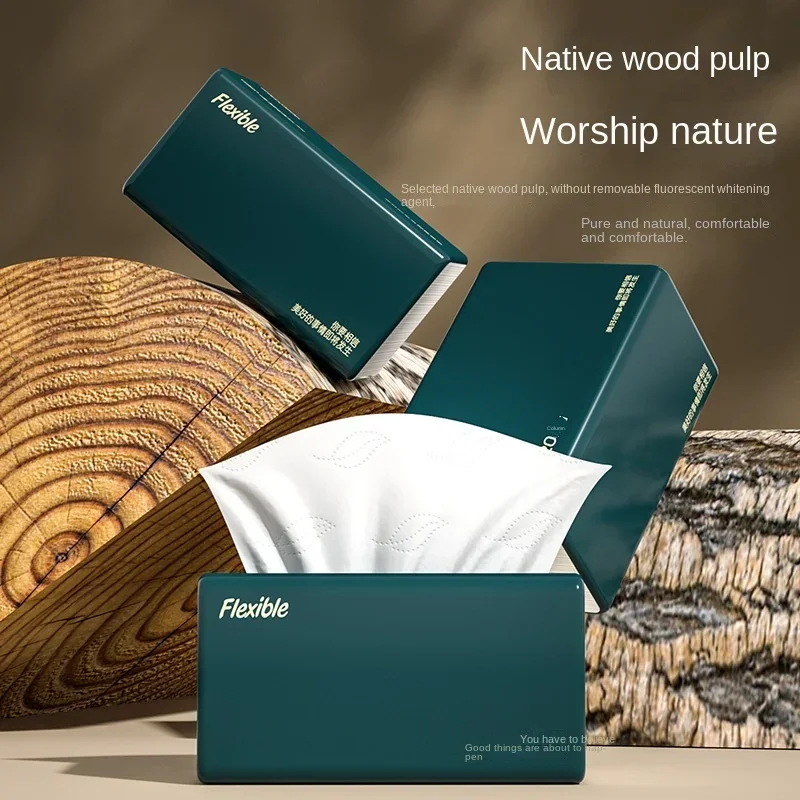 Household paper drawer full box of large packs of paper towels affordable packs napkins family draws wood pulp
