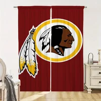 Kitchen Curtains for Living Room 2 Pieces Blackout Curtains Door Curtain W-washington C-commanders Bedroom Decoration Partition 1