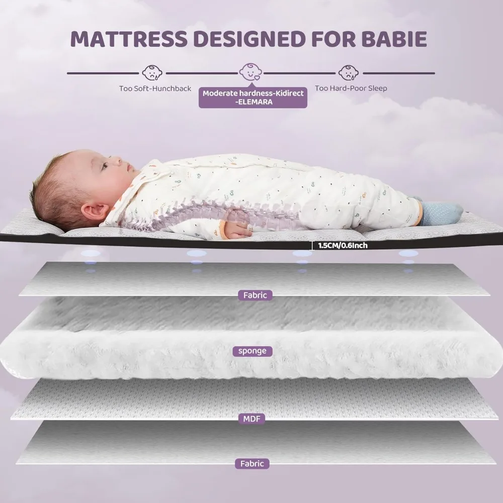 3-in-1 Baby Bassinet with Mattress 4