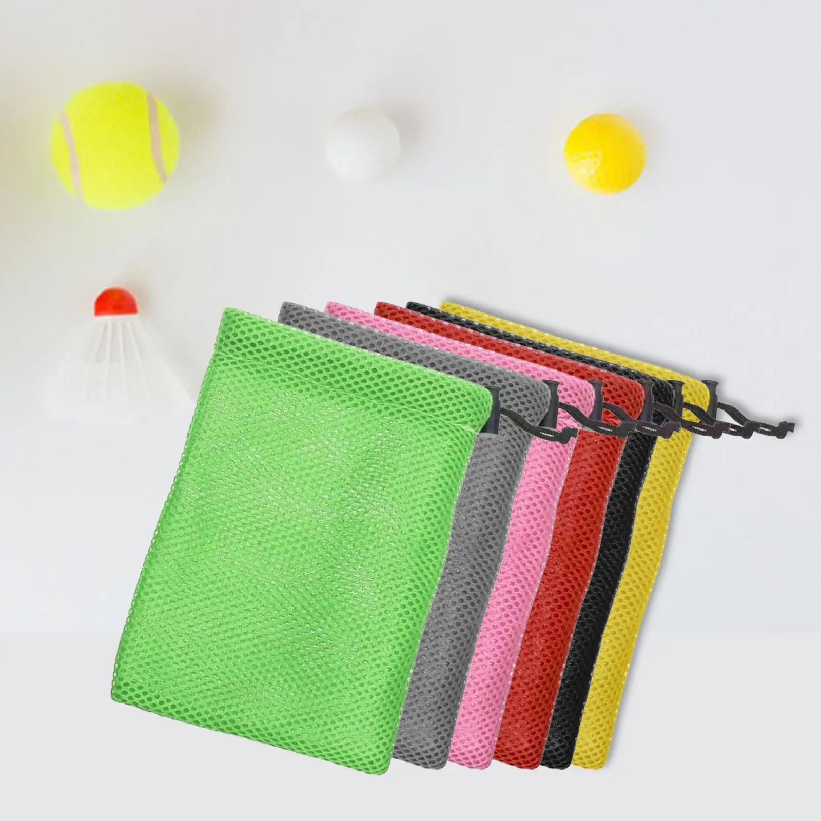 Multifunctional Mesh Small Drawstring Storage Bag for Cosmetics, Toy Collection,