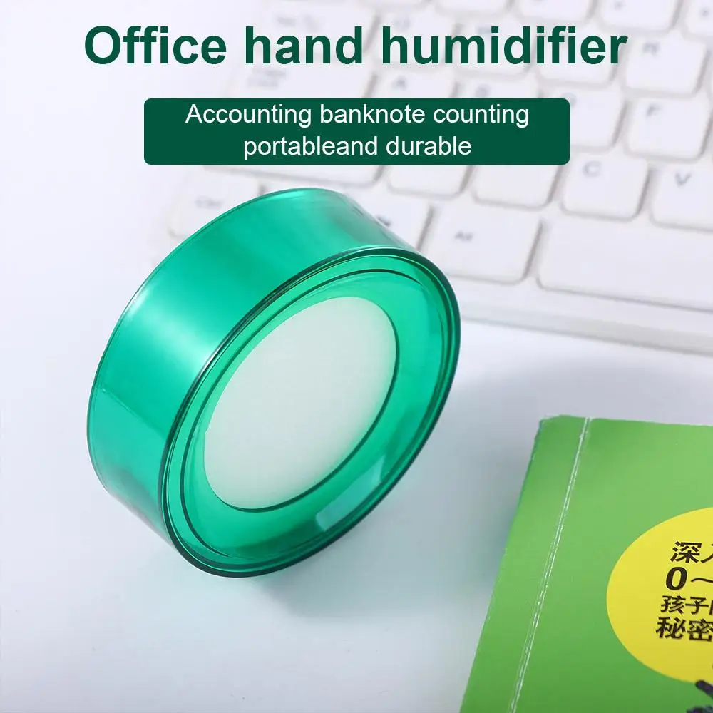 

Treasurer Office Casher Bank Teller Supermarket Round Case Money Counting Tool Finger Wetted Tool Finger Wet Device