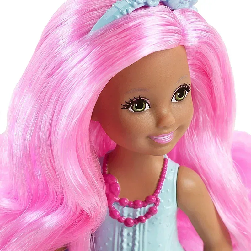 Original Mini Barbie Doll Chelsea Travel Unicorn Long Hair Girls