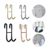 1/2 Pcs Shower Hook 304 Stainless Steel Glass Door Shower Hook Towel Rack Hooks Kitchen Bathroom Frameless Drilling-Free Hanger 1