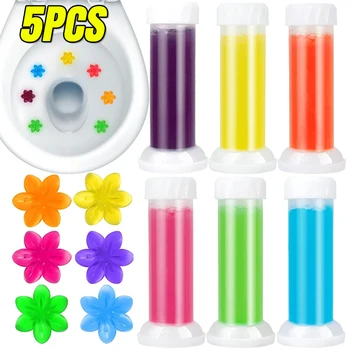 5/1PCS Detergente per WC Gel Fiore Scarico Aromatico Detergente per la pulizia della toilette Deodorante per ambienti Rimuovere gli odori Strumenti per il bagno domestico 1