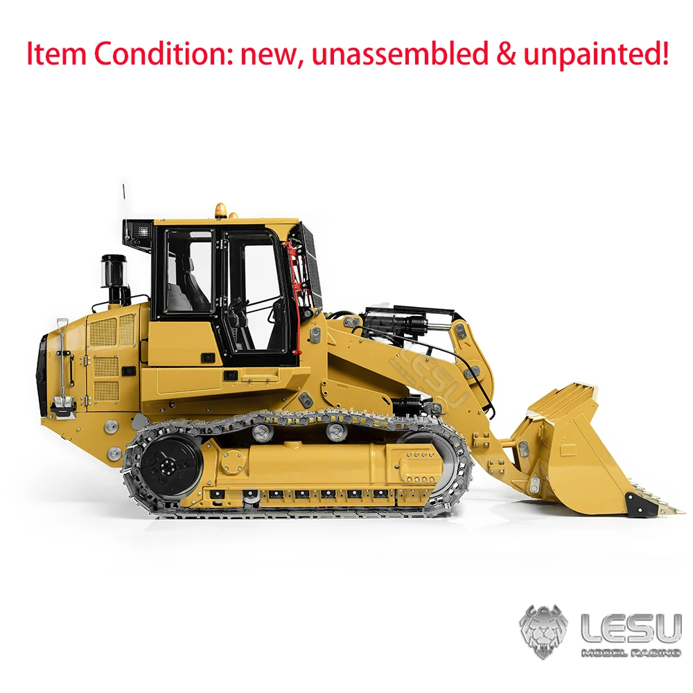 KIT LESU 973K 1/14 Hydraulic RC Loader Metal Tracked Vehicle Remote Control Car Model Machine Kits with Light Sound Truck Toy 3