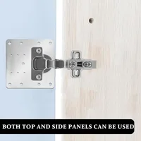 ชุดซ่อมบานพับตู้ 2-100 ชุด แผ่นซ่อมบานพับประตูสแตนเลส แผ่นยึดบานพับประตูตู้ เครื่องมือซ่อมบานพับประตูตู้ 4