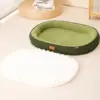 Corduroy Dog Bed Removable Washable Dogs Mat Winter Thickened Warmth Dogs Pad Soft Plush Anti-slip Pet Sofa Bed Dog Accessories 3
