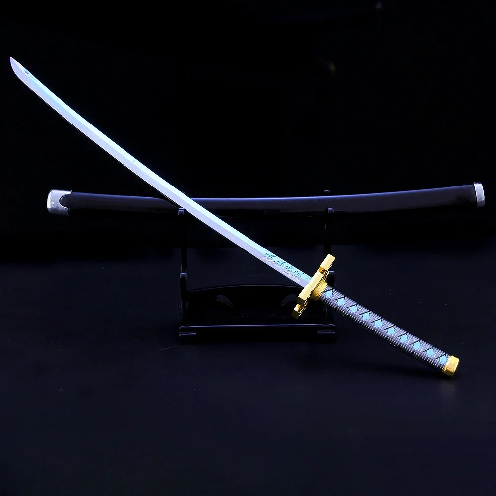 Cosplay Sword Cosplay Prop Cosplay Toy 26CM Demon Slayer Japanese Amine Periphery Hashibira Inosuke/Kamado Tanjirou Full Metal Weapons Ornaments Collectible Toy Swords