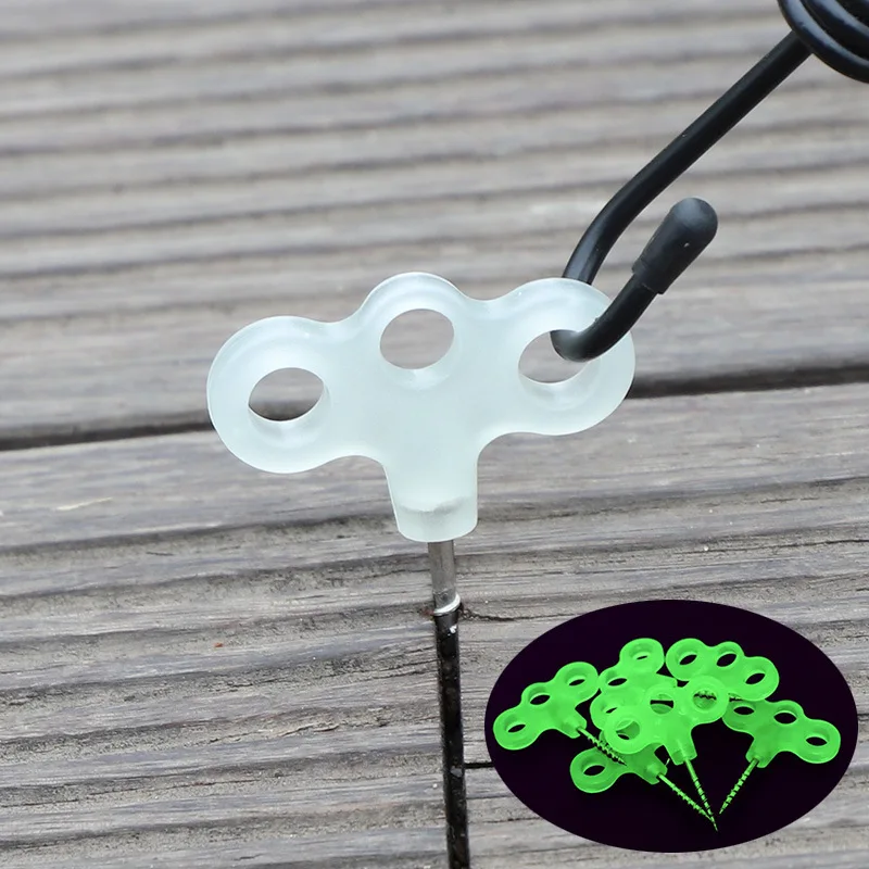 

5pcs Screw Spike Hook Rope Buckle Hiking Camping Ground Pin Tent Nail Luminous Pegs Travel Outdoor Equipment Accessories