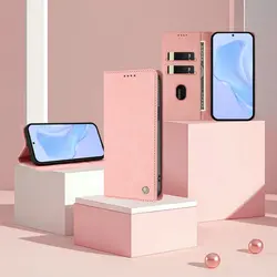 Luxury RFID Leather Wallet Phone Case - Elegant Design with Air Cover Protection for Nubia Z60 Ultra (Pink)