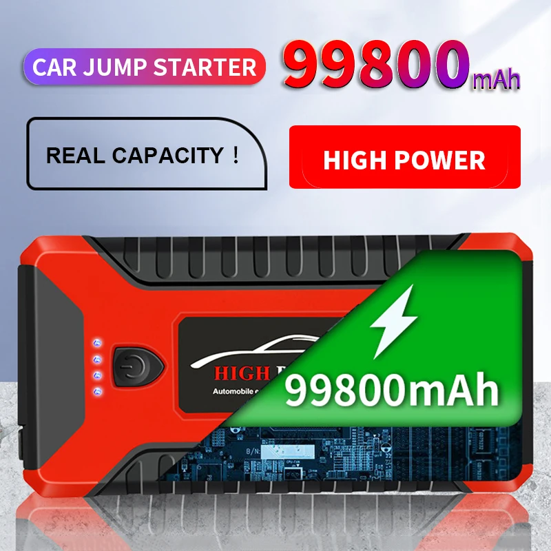 99800mAh Car Jump Starter Booster Jumper Box Power Bank Battery Charger Portable