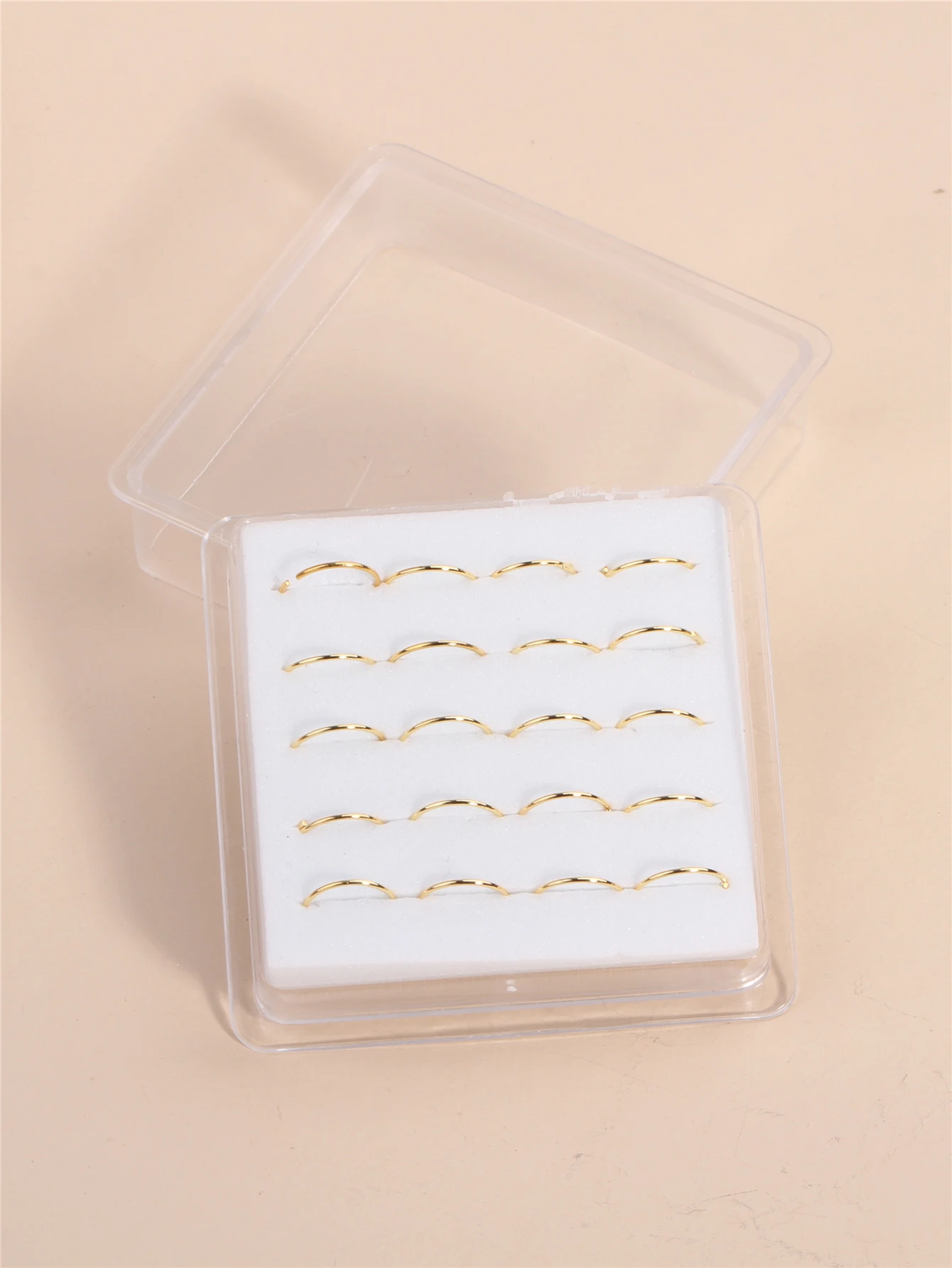 Nose Rings Piercing Jewelry Body Piercing Jewelry Body Jewelry 20PCS 10MM Hoop Nose Rings for Women Men Silver Gold Color Simple Classic Round