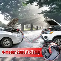 Car Battery Jump Starter 2000A 9.8/13.1 Feet Portable Jumper Cables With Adapter For Motorcycle ATV Car Mower Trailer
