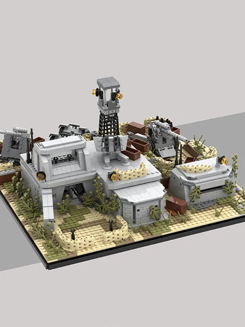 Lego moc WW2 Coastal Defense Bunker building instructions