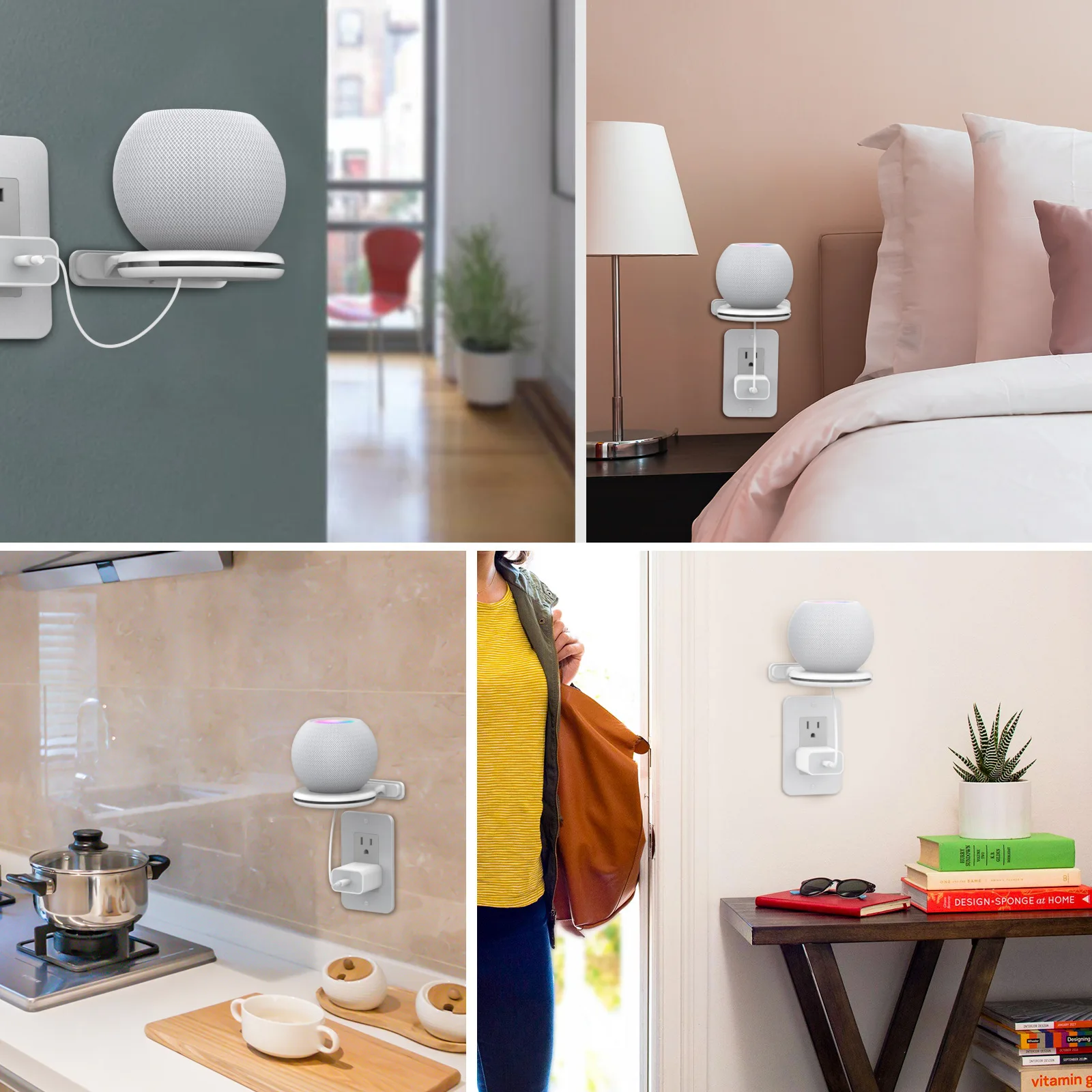 Audio Speakers Bookshelf Speakers Bracket For HomePod Mini Smart Speaker Wall Mount Stand Durable Sound Box Wall Hanger Support Holder For Home Pod Mini