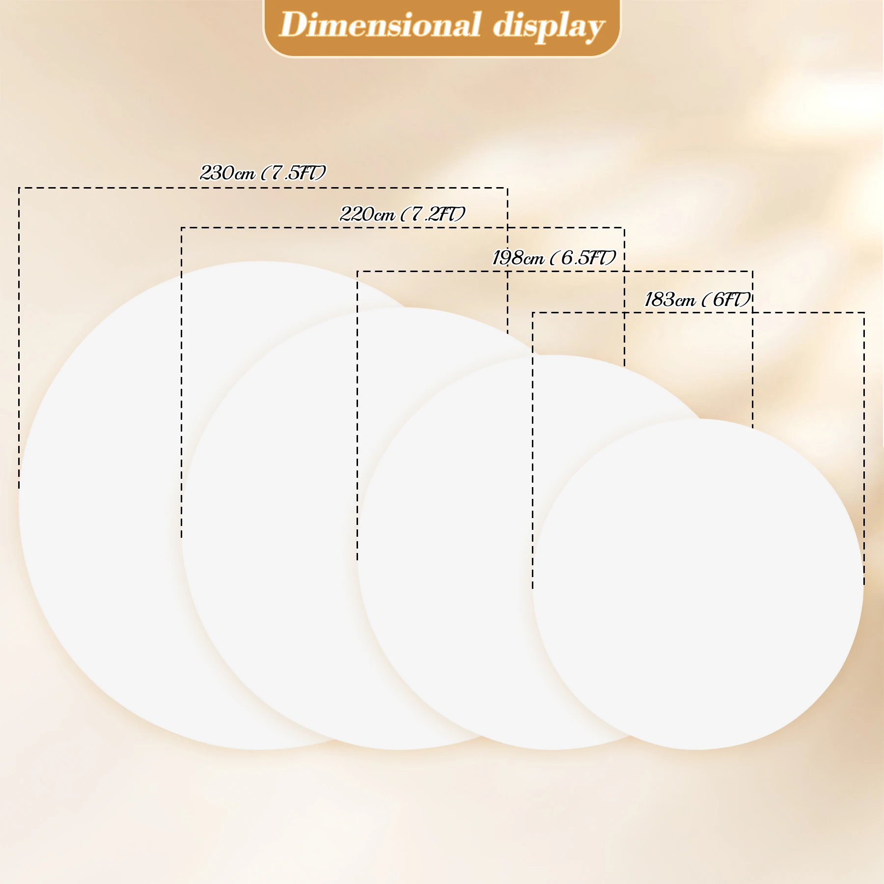 Wedding arch stand cover Round 6FT 6.5FT 7.2FT 7.5FT Party Decoration Photo Backdrop 1PCS