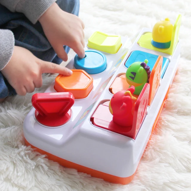 Toddlers Baby Learning Development Toy Game Memory Training Interactive Pop-Up Shape Animals baby toys 6 12 months 2