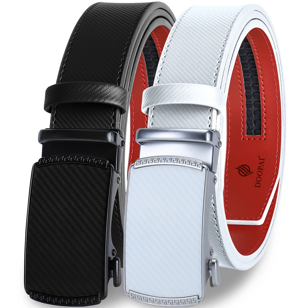 125cm Men Belts  Automatic Buckle Leather Waist Strap Male Waistband Mens High Quality Girdle Belts for Women Men Gifts