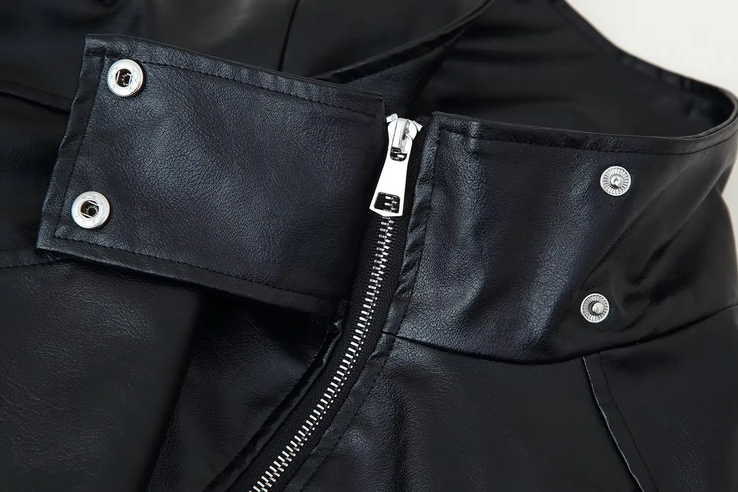 Fall Winter Fashion Faux Leather Jacket For Women Zipper Turndown Collar Vintage Coats Streetwear Ladies Leathers Outerwear Tops