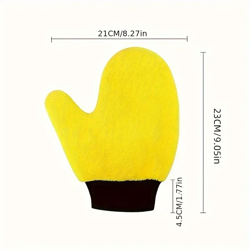 Car Washing Gloves Microfiber Coral Velvet Strong Water Absorption Body Cleaning Glove Double Sided Thickened Duster Clean Tools