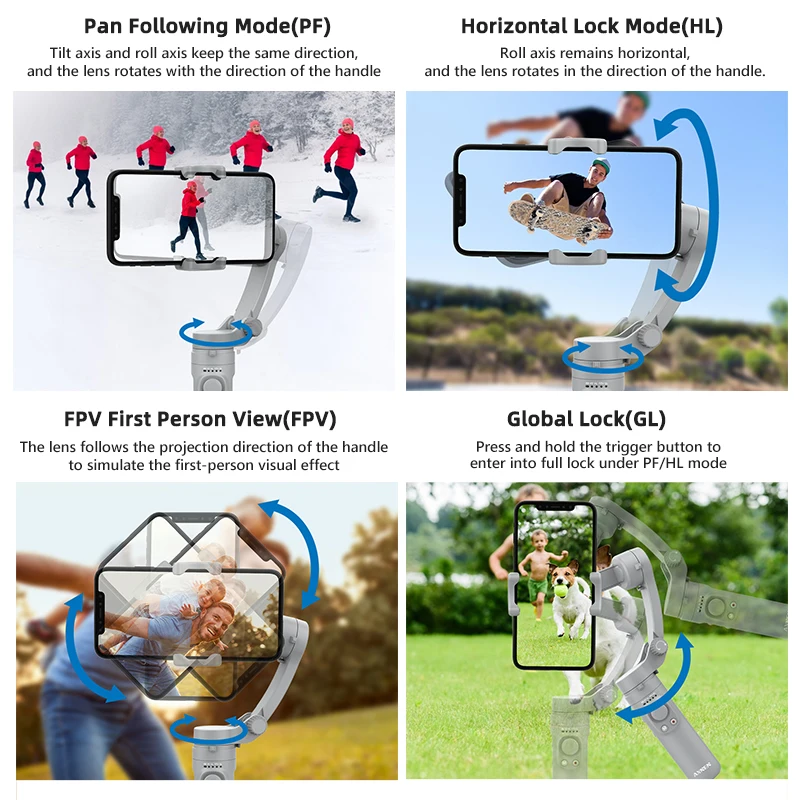 Foldable 3-Axis Gimbal Handheld Stabilizer Selfie Stick For iPhone Xiaomi Samsung Smartphone handheld gimbal stabilizer,handheld gimbal,gimbal stabilizer,selfie stick,selfie stick tripod