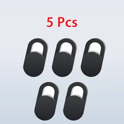 Privacy Lens Sliding Webcam Cover - Pack of 10 - 20, Phone & Laptop Camera Privacy Stickers (5 Pcs Black)