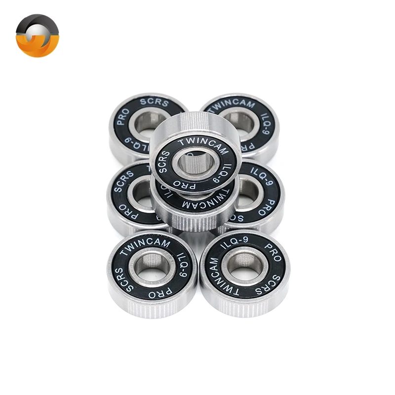 

8Pcs Roller Skate Wheel Bearings Deep Groove 608RS ABEC-9 Miniature Ball Bearings Chrome Steel Bearing for Skateboard