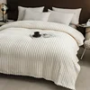 A pure white blanket, simple polyester rectangular, skin friendly, comfortable nap blanket suitable for all seasons 5