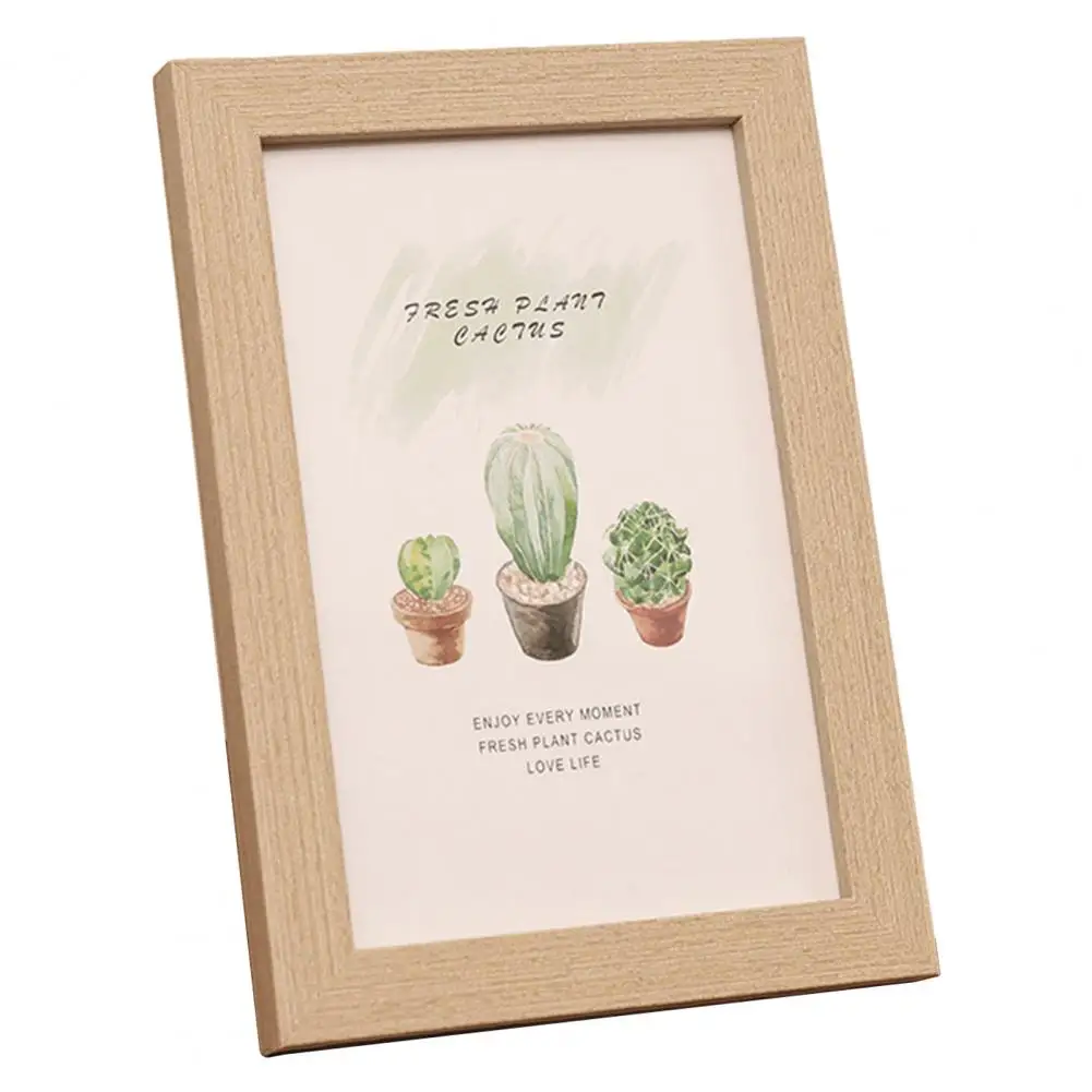 

Desktop Photo Frame Stable Picture Frame Modern Desktop Picture Frame High Clarity Glass Wooden Back Support for 8/10-inch